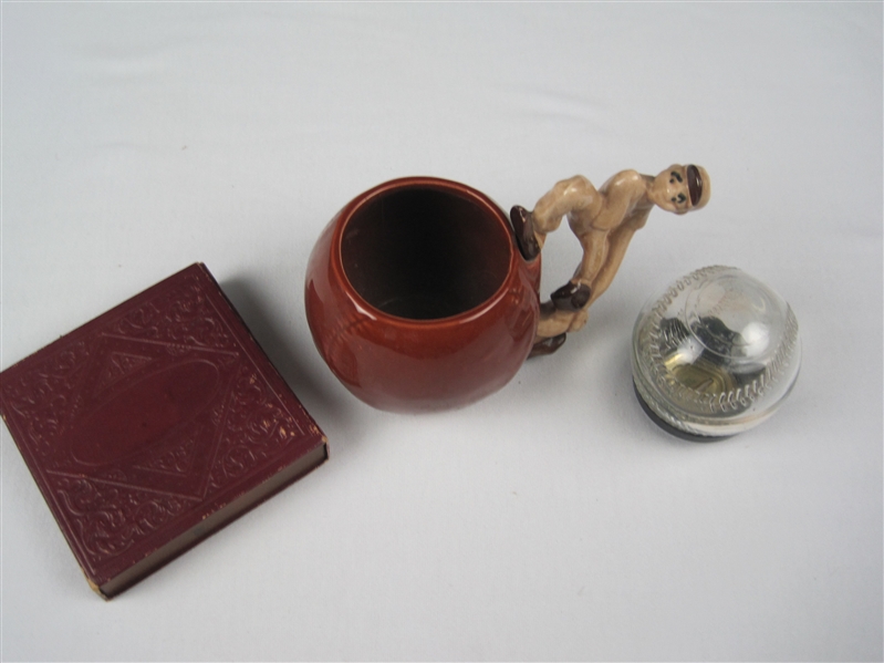 Vintage Baseball Bank Ceramic Mug & Bookshelf Game