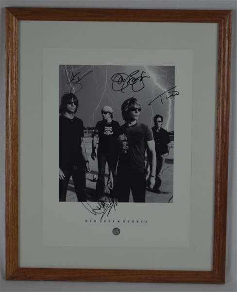 Bon Jovi 2002 "Bounce" Group Signed 11x14 Photo