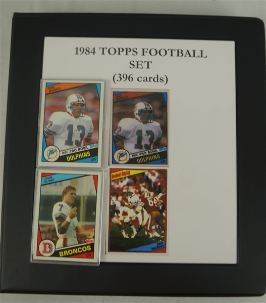 NFL 1984 Topps Football Card Set w/Elway & Marino Rookies