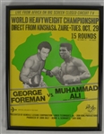 Muhammad Ali vs. George Foreman Original Closed Circuit Fight Poster