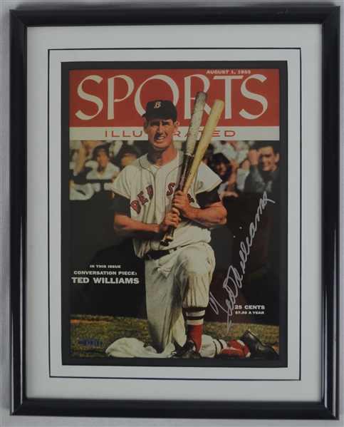 Ted Williams Autographed Framed Sports Illustrated Magazine UDA