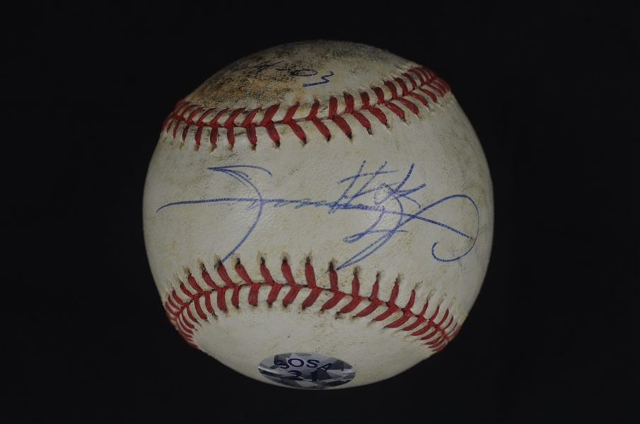 Sammy Sosa 2003 Game Used & Autographed Baseball 4/4/2003