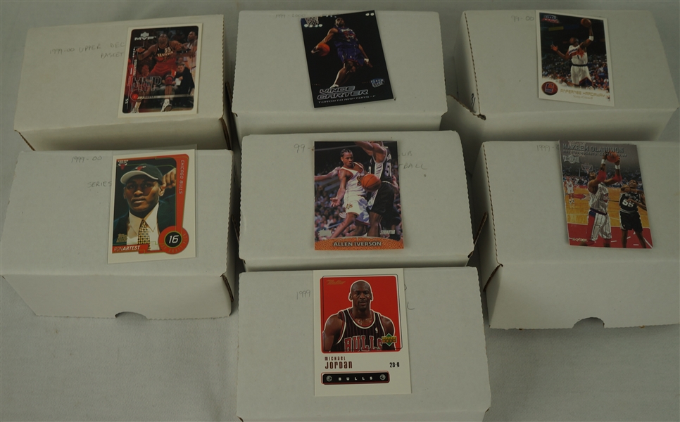 Lot of 7 NBA 1999-2000 Basketball Card Sets
