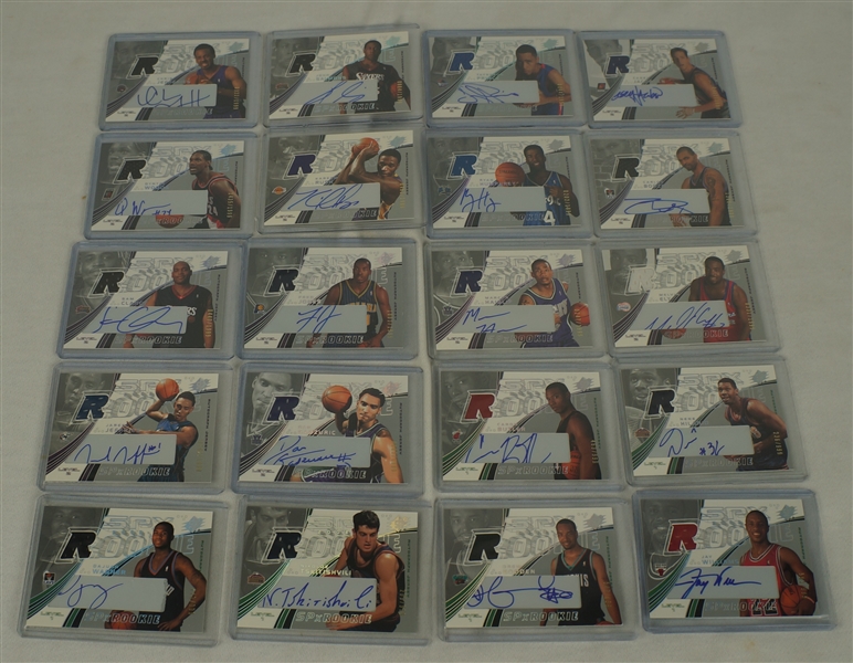 NBA 2002-03 SPx Collection of 20 Game Used & Autographed Rookie Cards