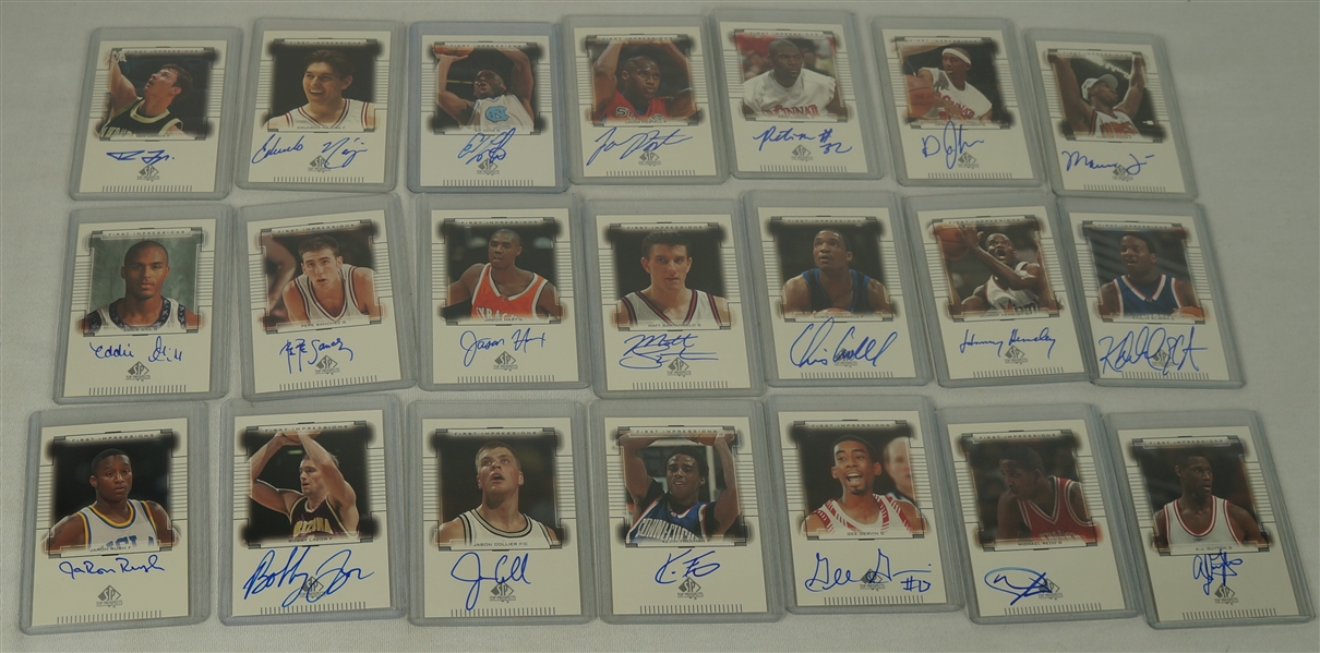 NBA 2000 SP Top Prospects Collection of 22 Autographed Cards