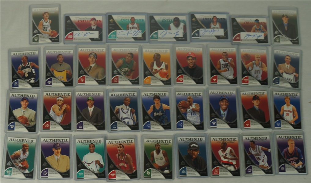 Lot Detail - NBA 2003-04 SP Collection of 34 Rookie & Autographed Cards