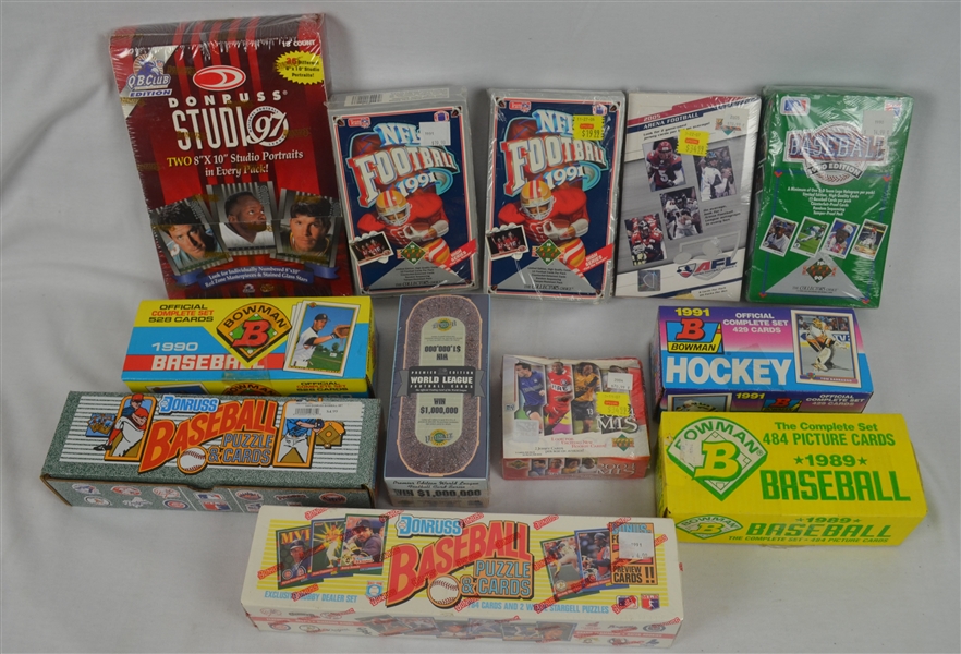 Lot Detail - Collection of 12 Sets & Boxes of Trading Cards