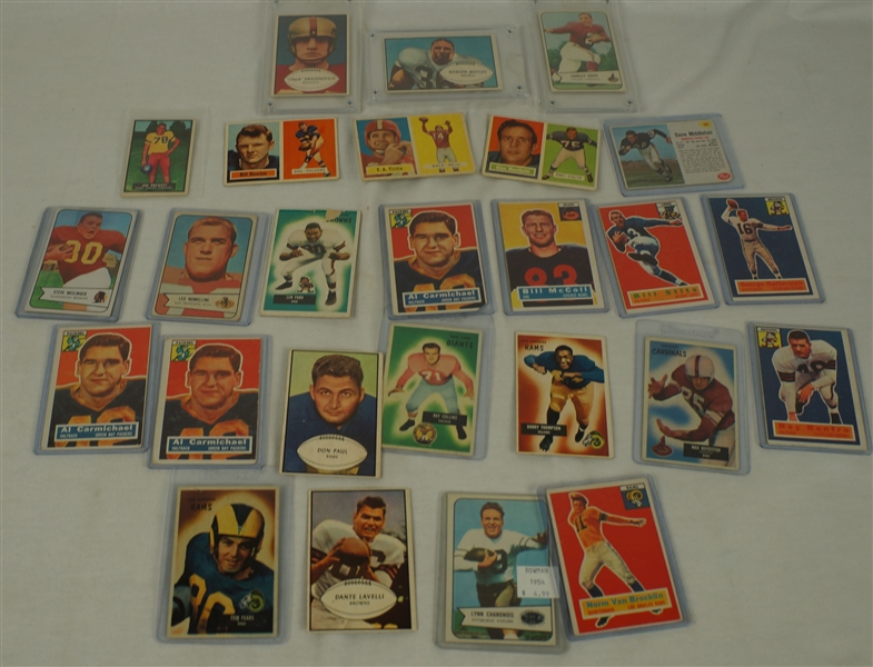 Collection of 26 Vintage 1950s  Football Cards