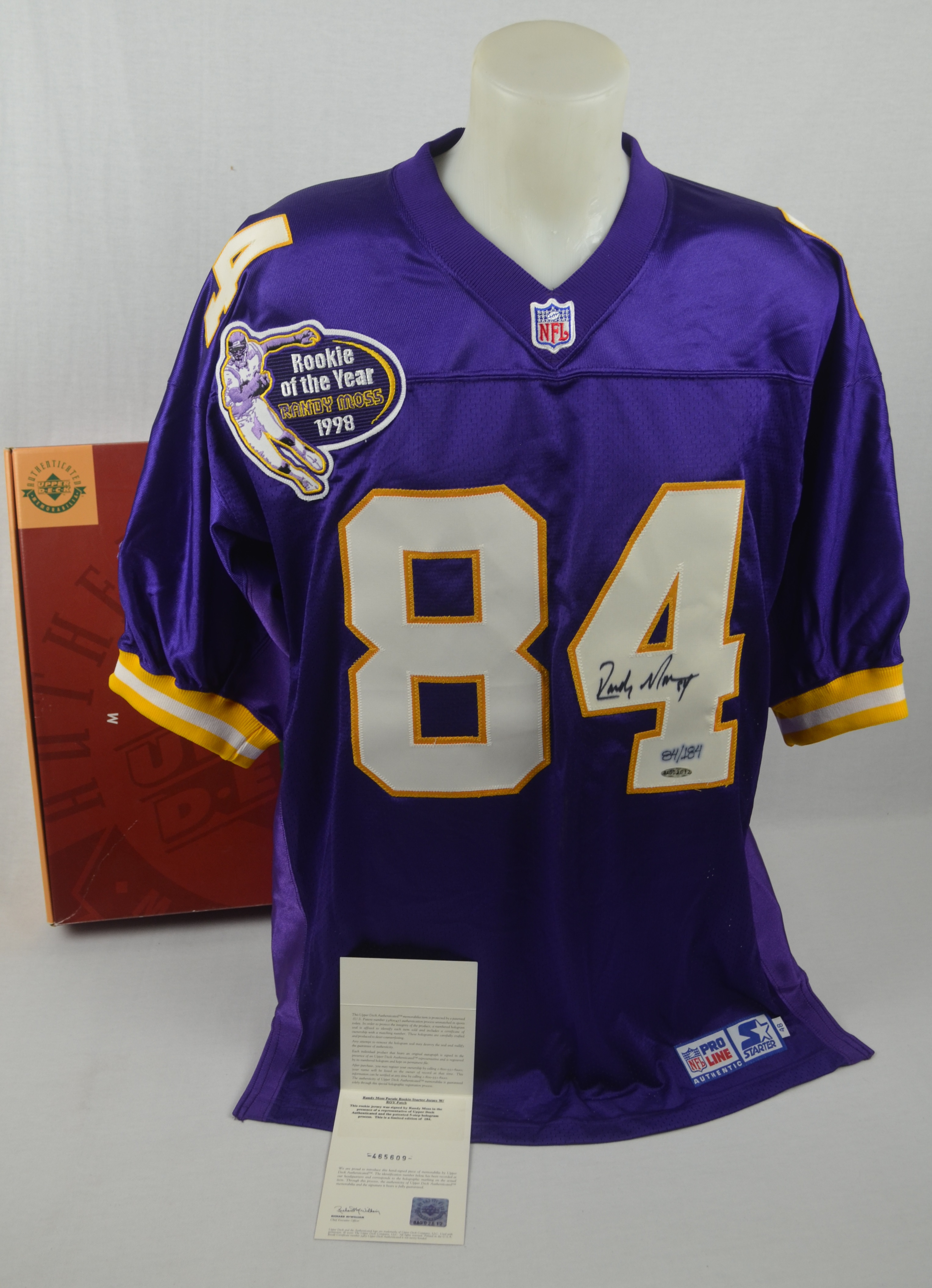 Lot Detail - Randy Moss 1998 Minnesota Vikings Autographed LE Rookie ...