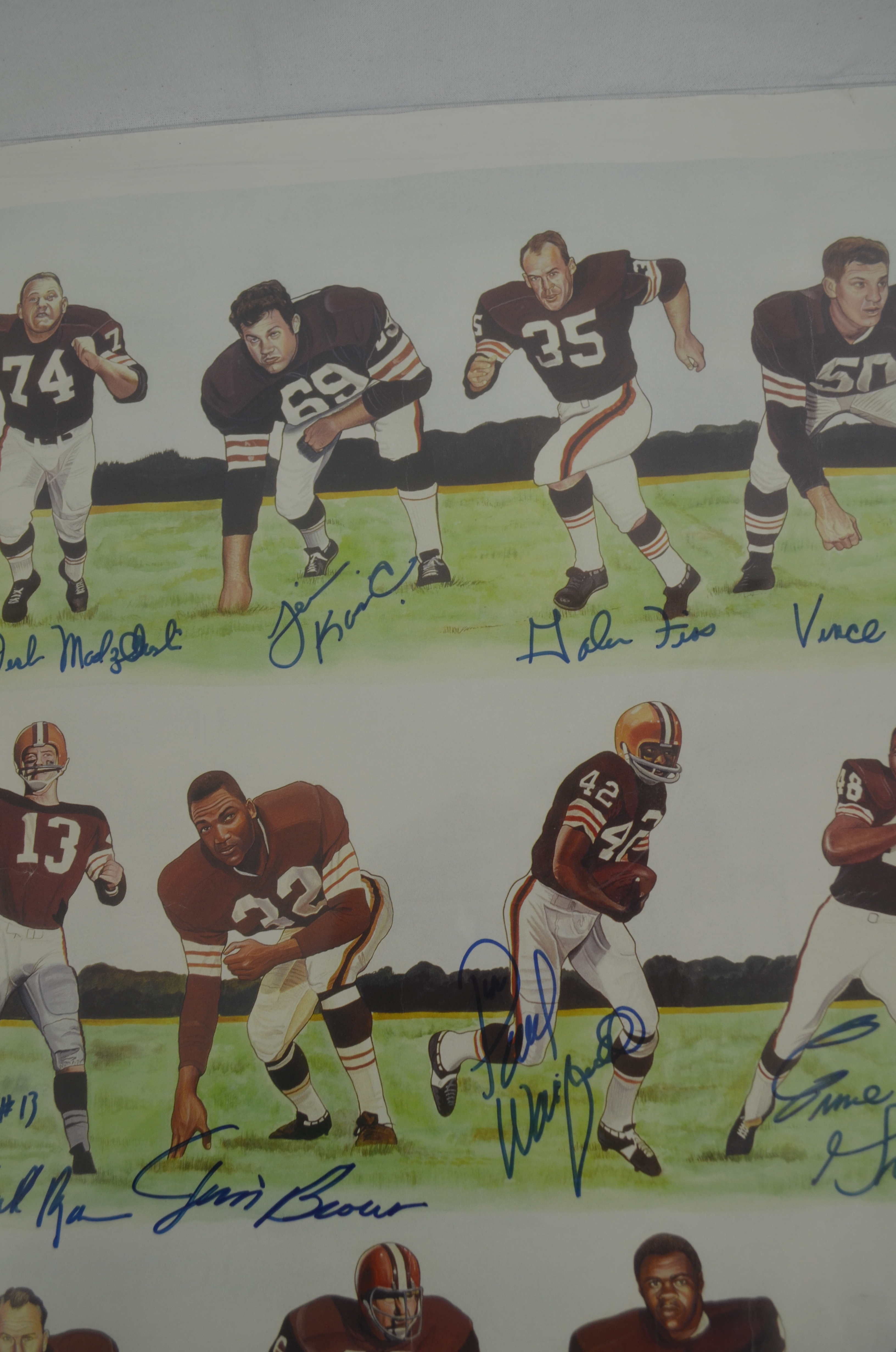 Lot Detail - Cleveland Browns 1964 Team Signed Lithograph w/Jim Brown