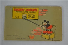 Vintage 1935 Mickey Mouse Original 48 Card Picture Album by Walt Disney 