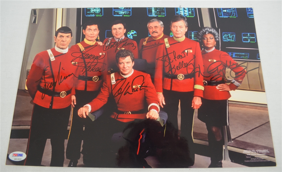 Star Trek Cast Signed Photo w/Shatner & Nimoy