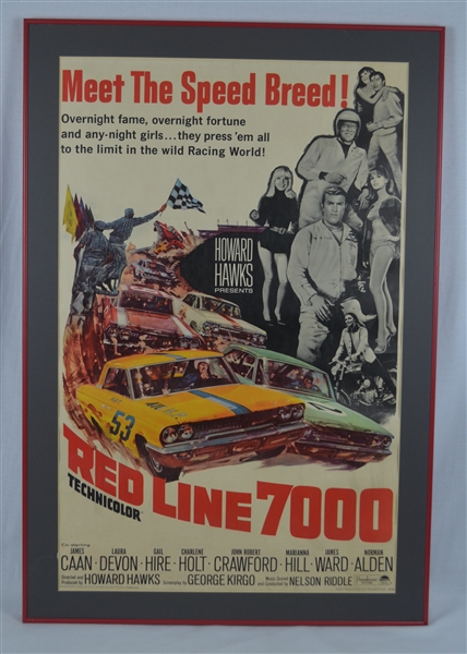 Vintage 1965 Red Line 7000 Original Movie Poster 