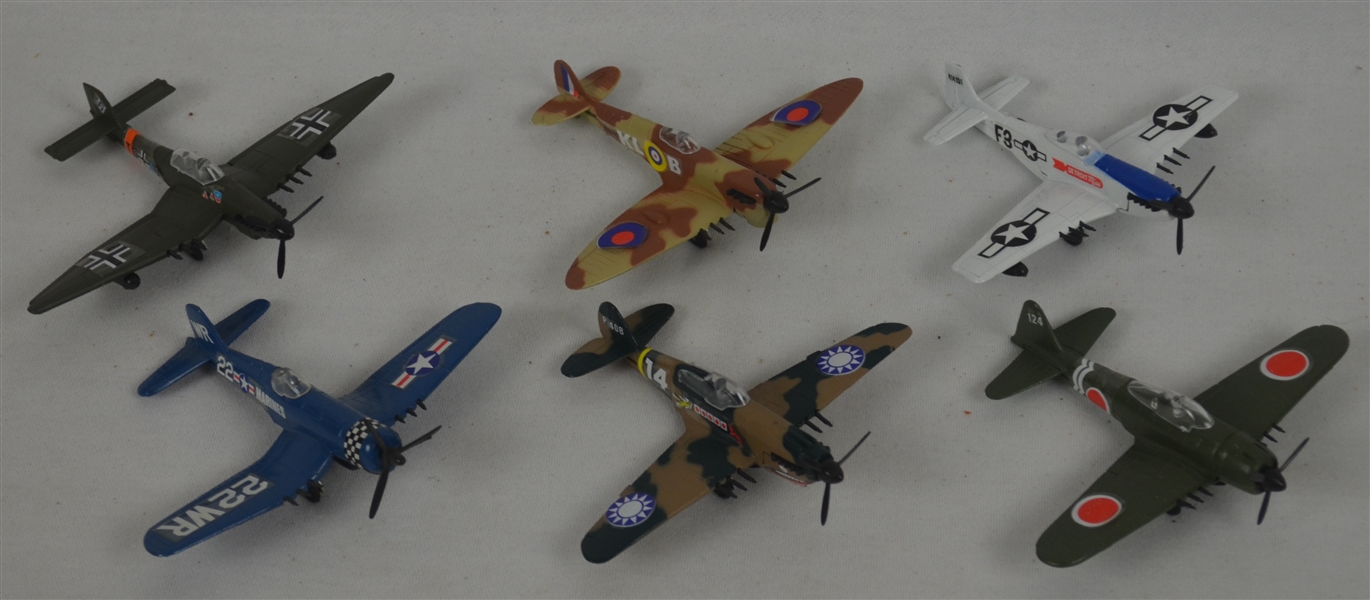 WW II 1980 Kid Co Set of 6 Die Cast Airplanes