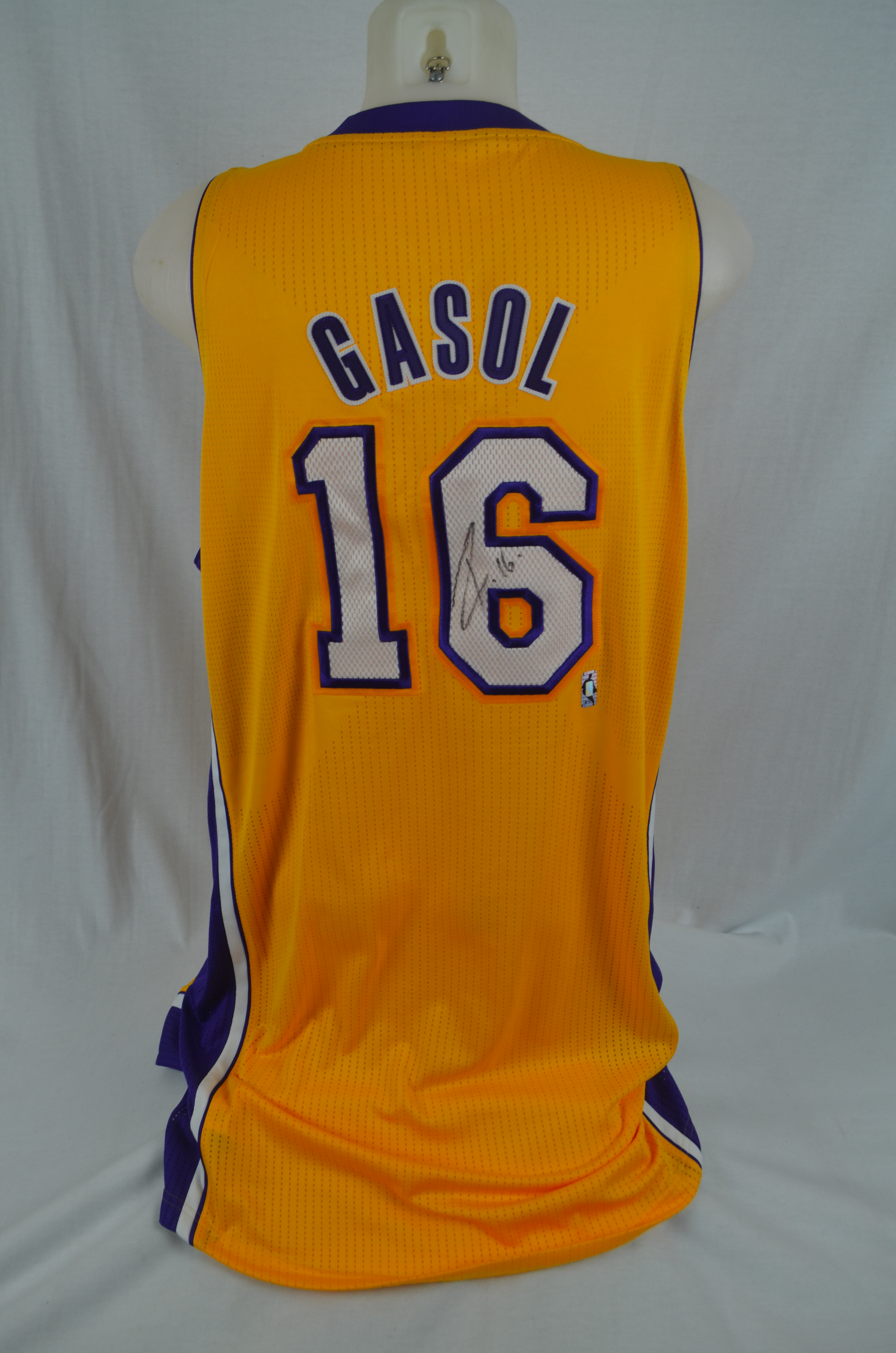 Pau Gasol Lakers jersey, team autographed value