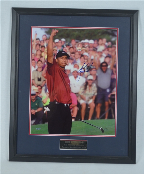 Tiger Woods Autographed 2001 Masters Limited Edition 16x20 Framed Photo UDA