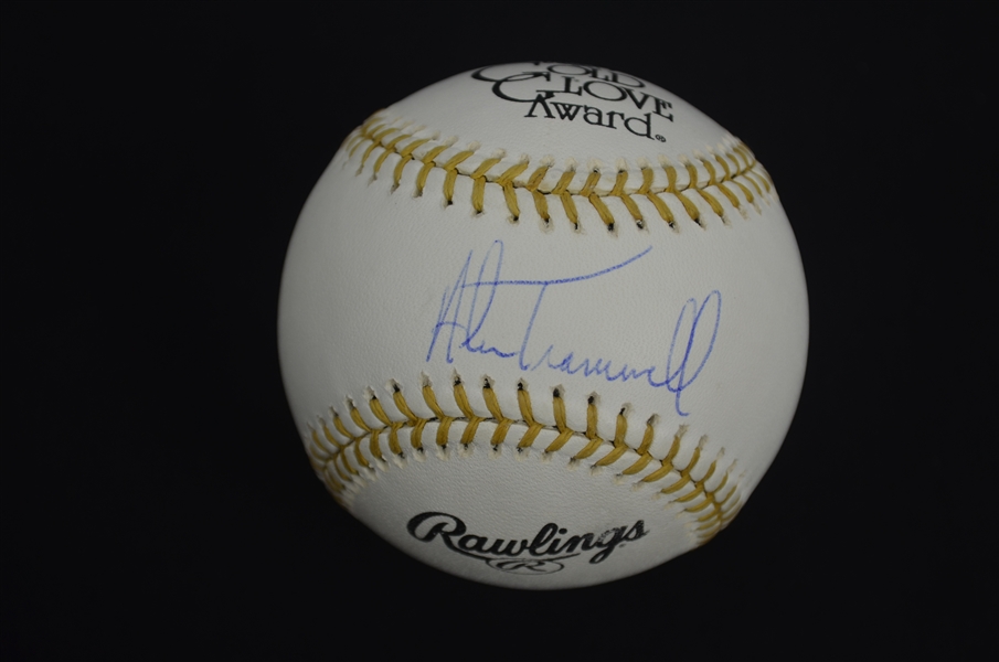 Alan Trammell Autographed Gold Glove Baseball