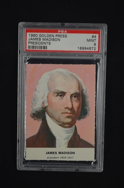 1960 Golden Press U.S. Presidents James Madison PSA 9