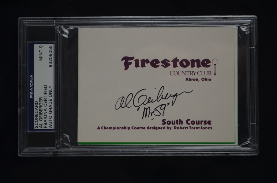 Al Geiberger Mr. 59 Autographed Firestone Scorecard PSA/DNA