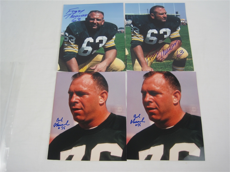 Green Bay Packers Lot of 4 Autographed 8x10 Photos