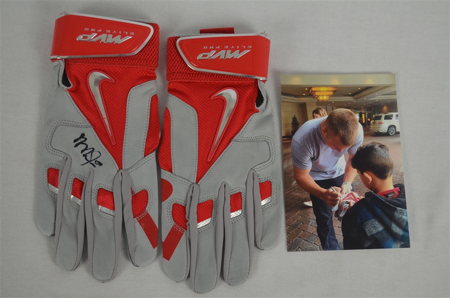 Mike Trout Autographed Pair Nike MVP Batting Gloves