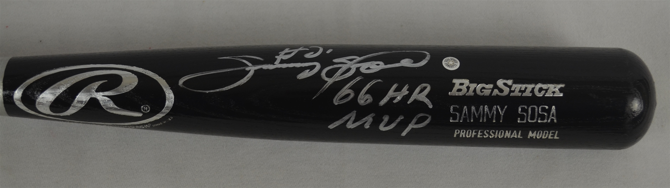 Sammy Sosa Autographed & Inscribed 66 HR MVP Bat