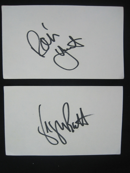 George Brett & Robin Yount Cut Signatures 