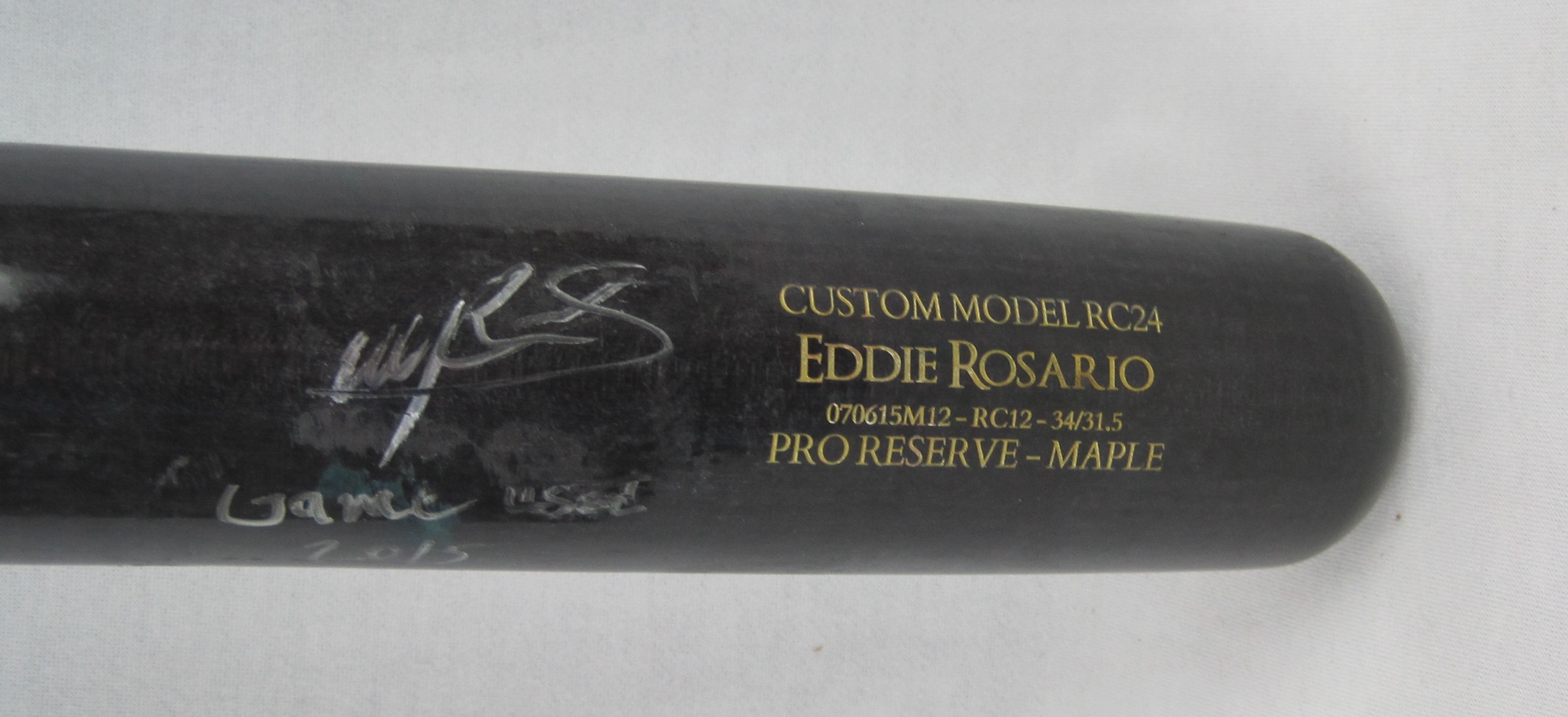 Eddie Rosario MLB Authenticated, Game Worn, and Autographed