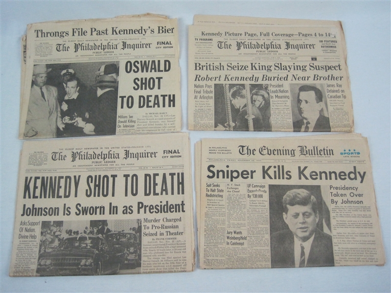 Collection of John F Kennedy Newspapers