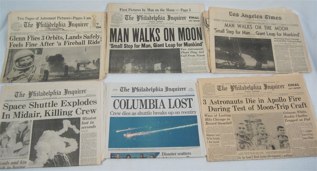 Collection of Space Shuttle Newspapers