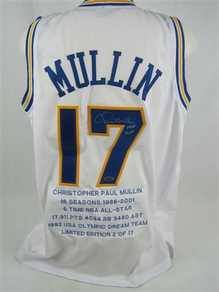 Chris Mullin Autographed Golden State Warriors Limited Edition Jersey