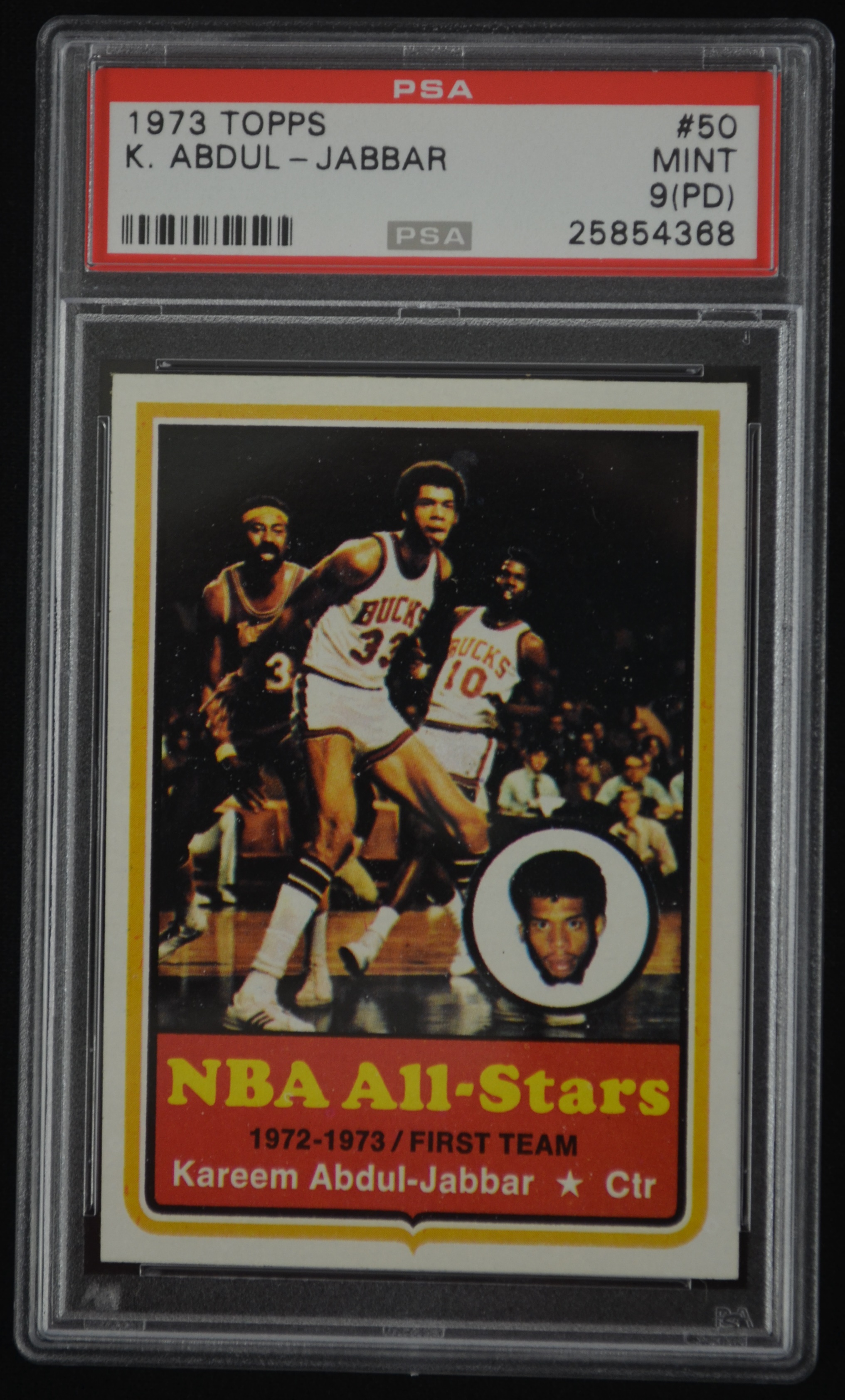 Lot Detail - Kareem Abdul-Jabbar 1973 Topps Basketball Card #50 PSA 9