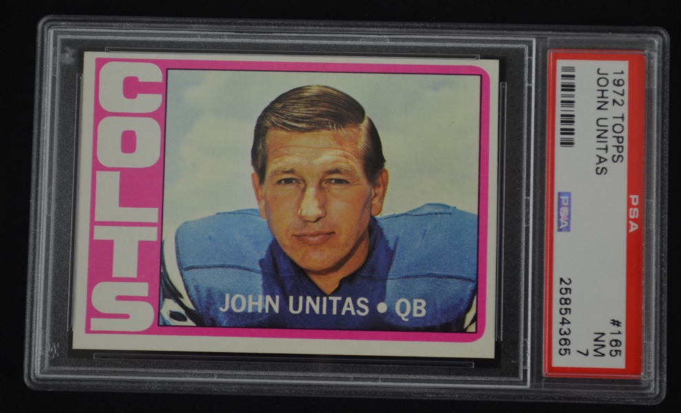 Johnny Unitas 1972 Topps Card #165 PSA 7 