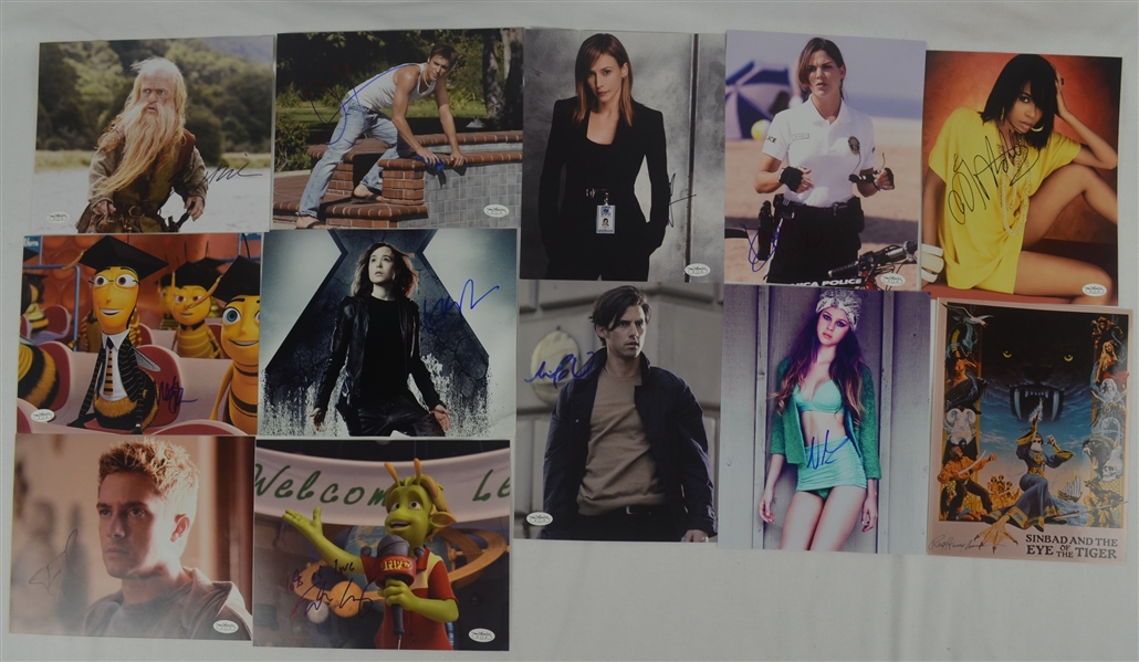 Collection of 12 Autographed 8x10 Entertainment Photographs