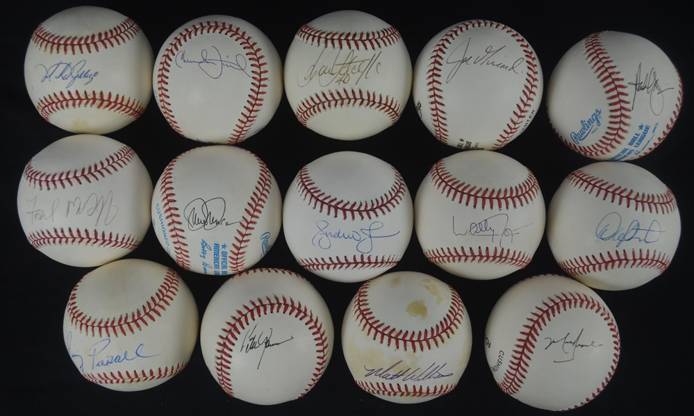 Collection of 14 Autographed Baseballs w/Jimmy Piersall