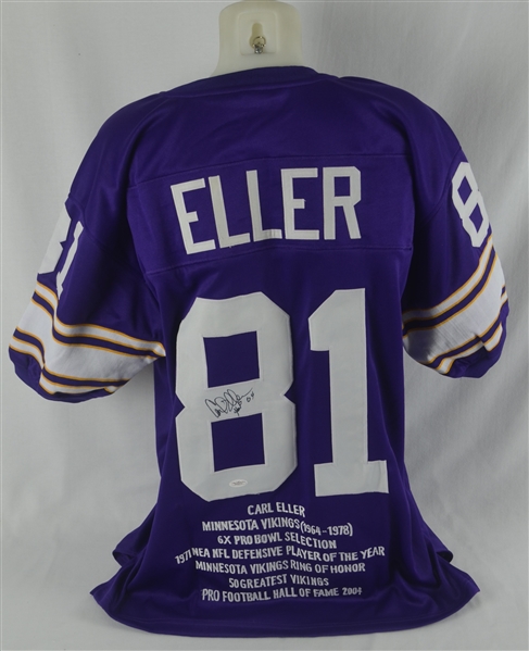 Carl Eller Autographed Minnesota Vikings HOF Jersey