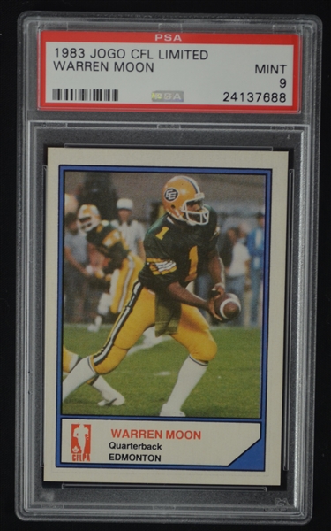 Warren Moon HOF 1983 Jogo CFL Limited Rookie Card PSA 9 *RARE*