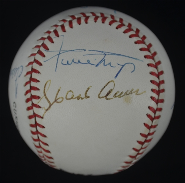 500 Home Run Club Autographed Baseball w/8 Signatures 