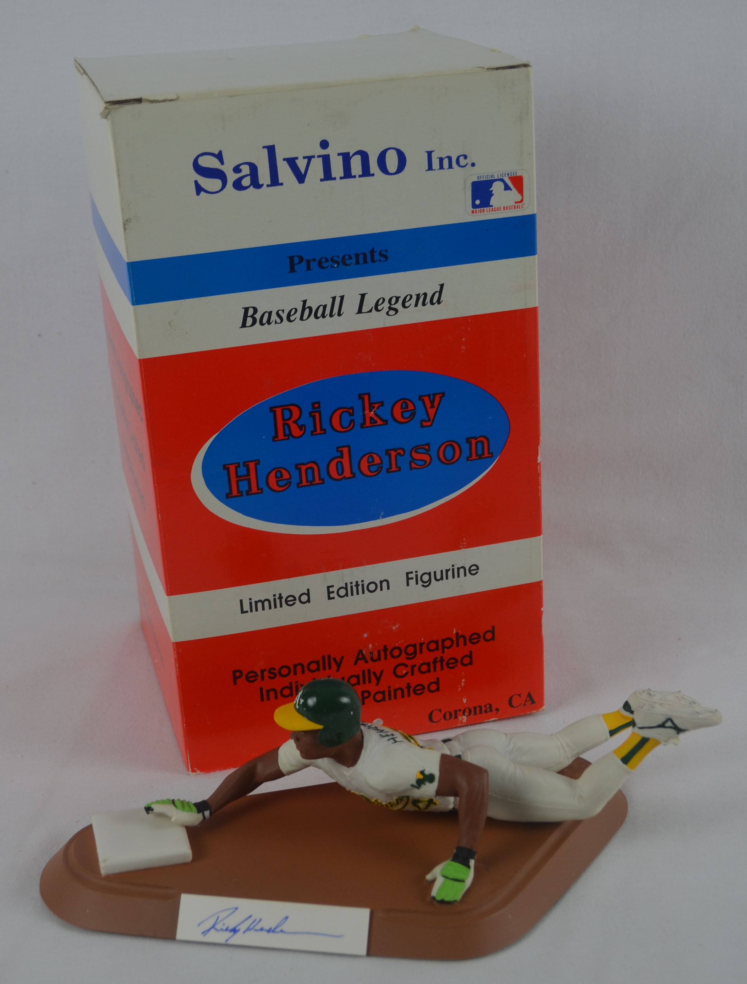 Rickey Henderson Signed Oakland Athletics LE Salvino Figurine (Salvino  Authentic)