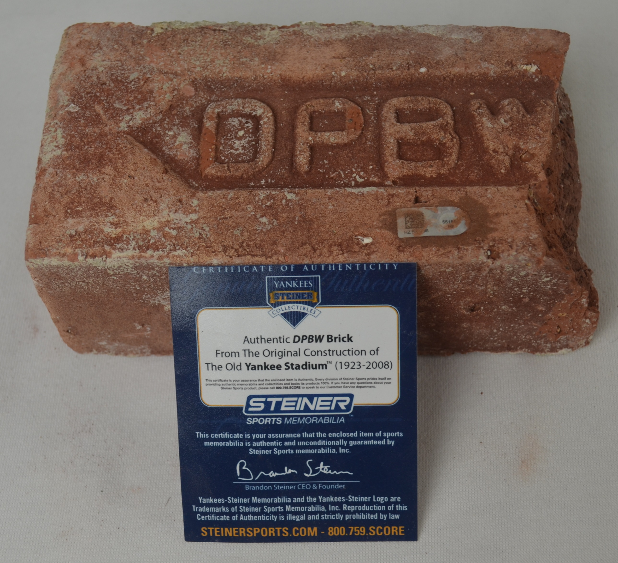 Yankee Stadium Ceremonial Monument Park Brick Unsigned Miscellaneous