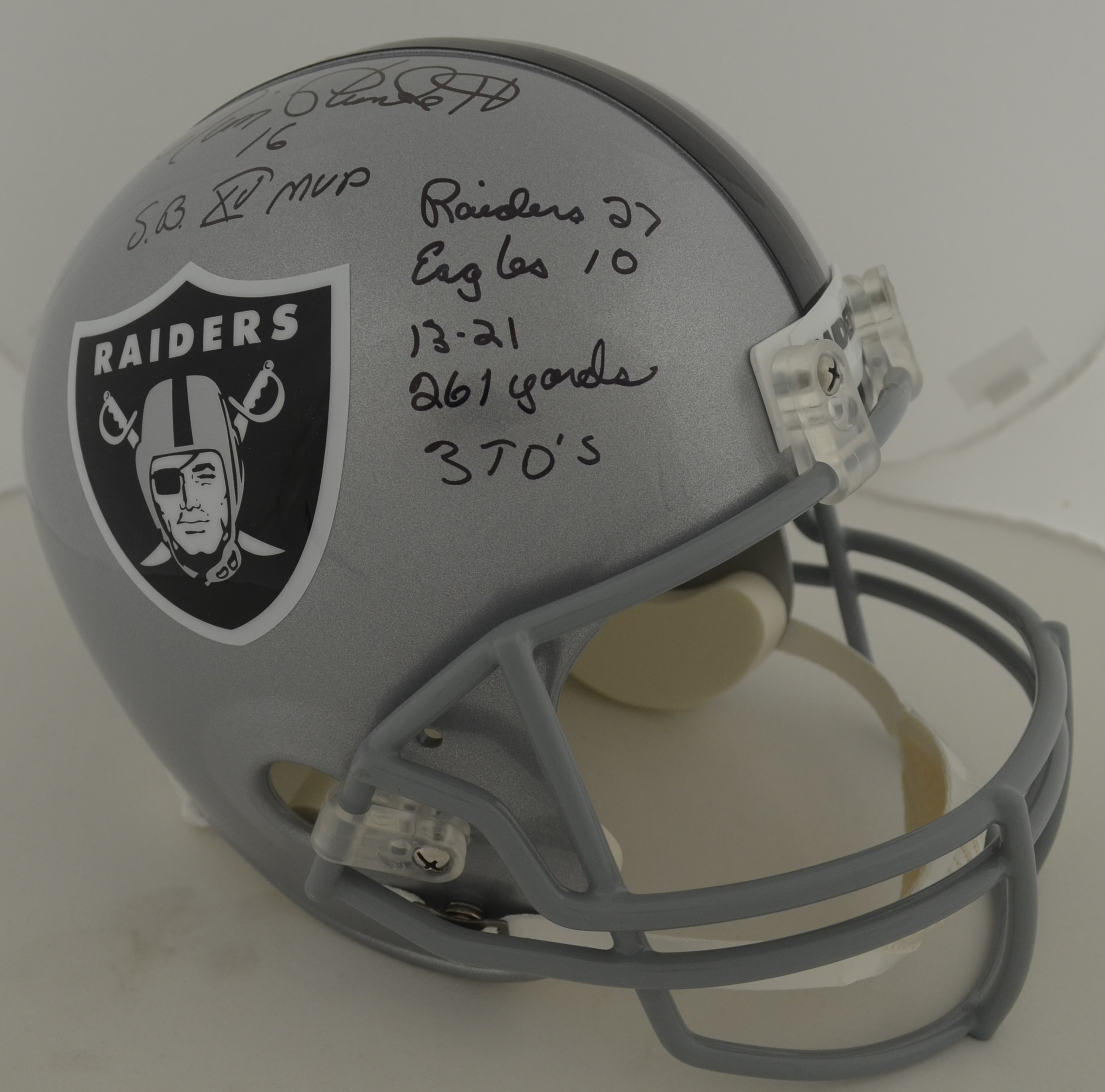 Jim Plunkett Autographed Helmet