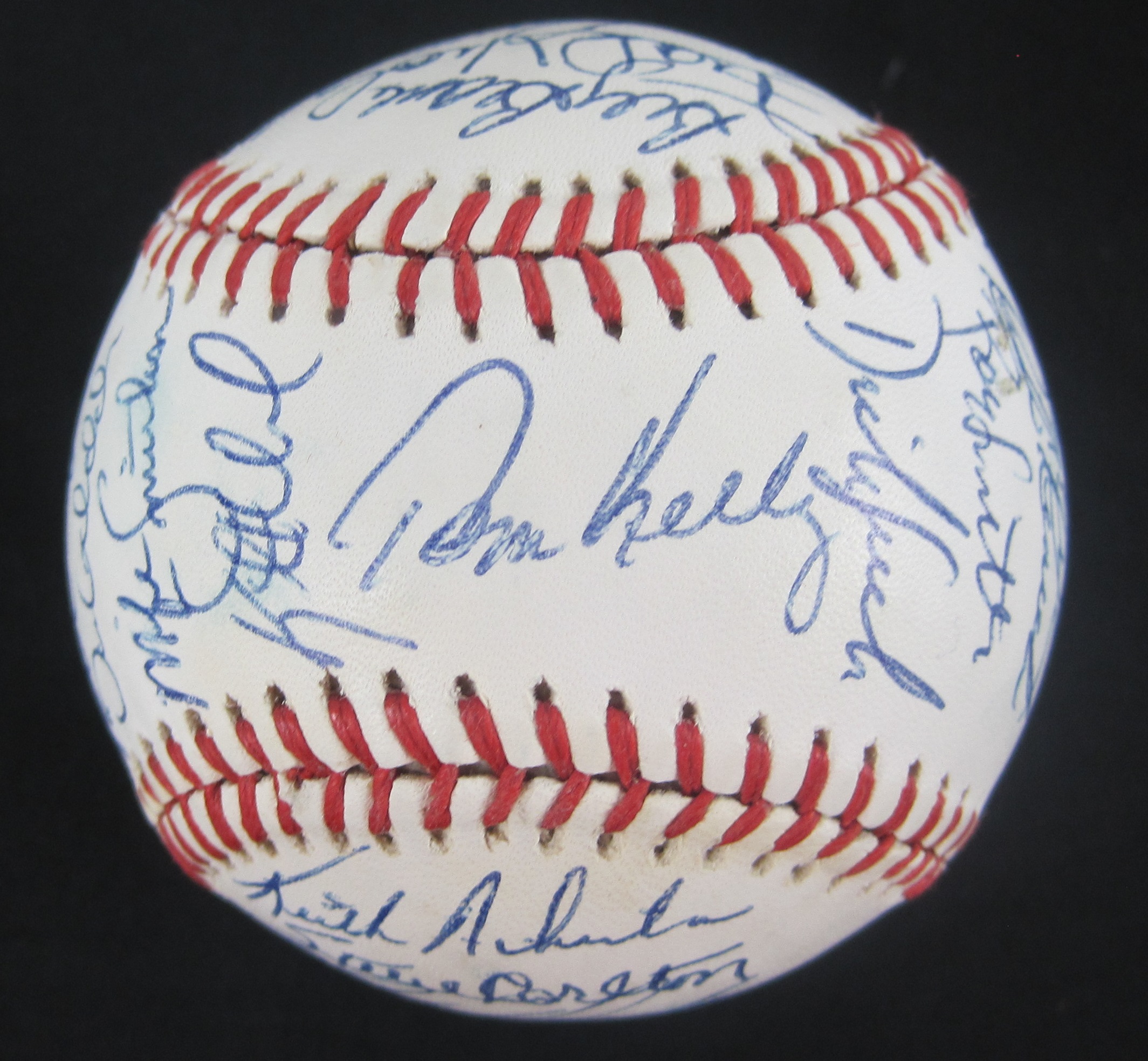 Kent Hrbek Autographed Rawlings 1987 World Series Baseball Minnesota T –  Fan HQ