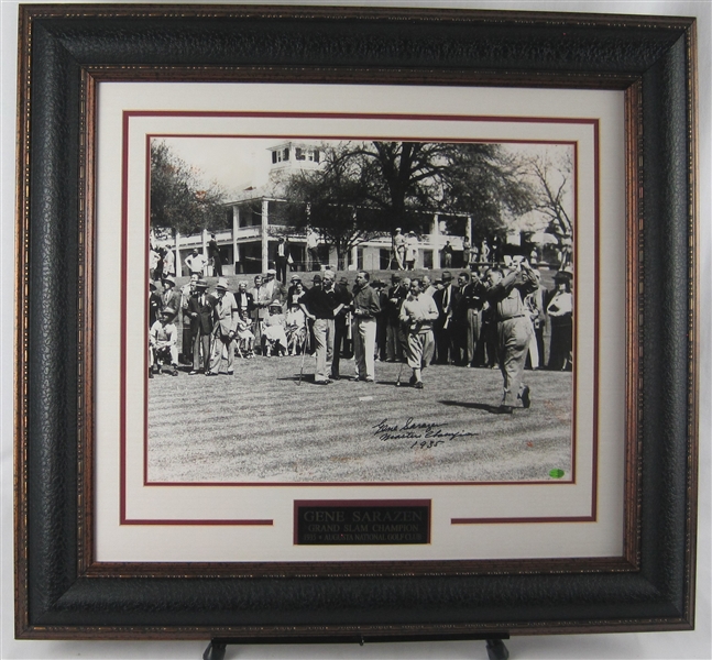 Gene Sarazen 1935 Masters Autographed Framed Photograph