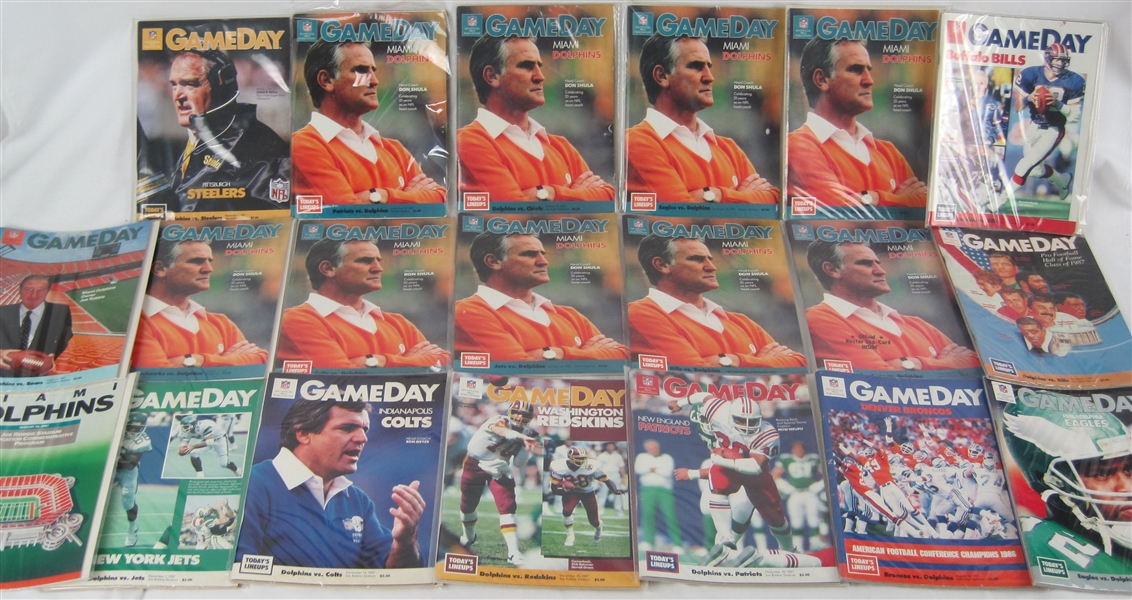 Miami Dolphins 1987 Game Day Program Collection