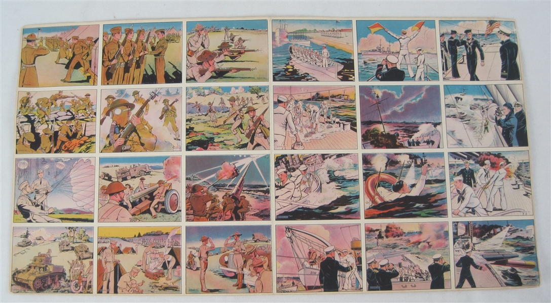 Lot Detail Rare 1941 Gum Inc Uncle Sam Uncut Card Sheet