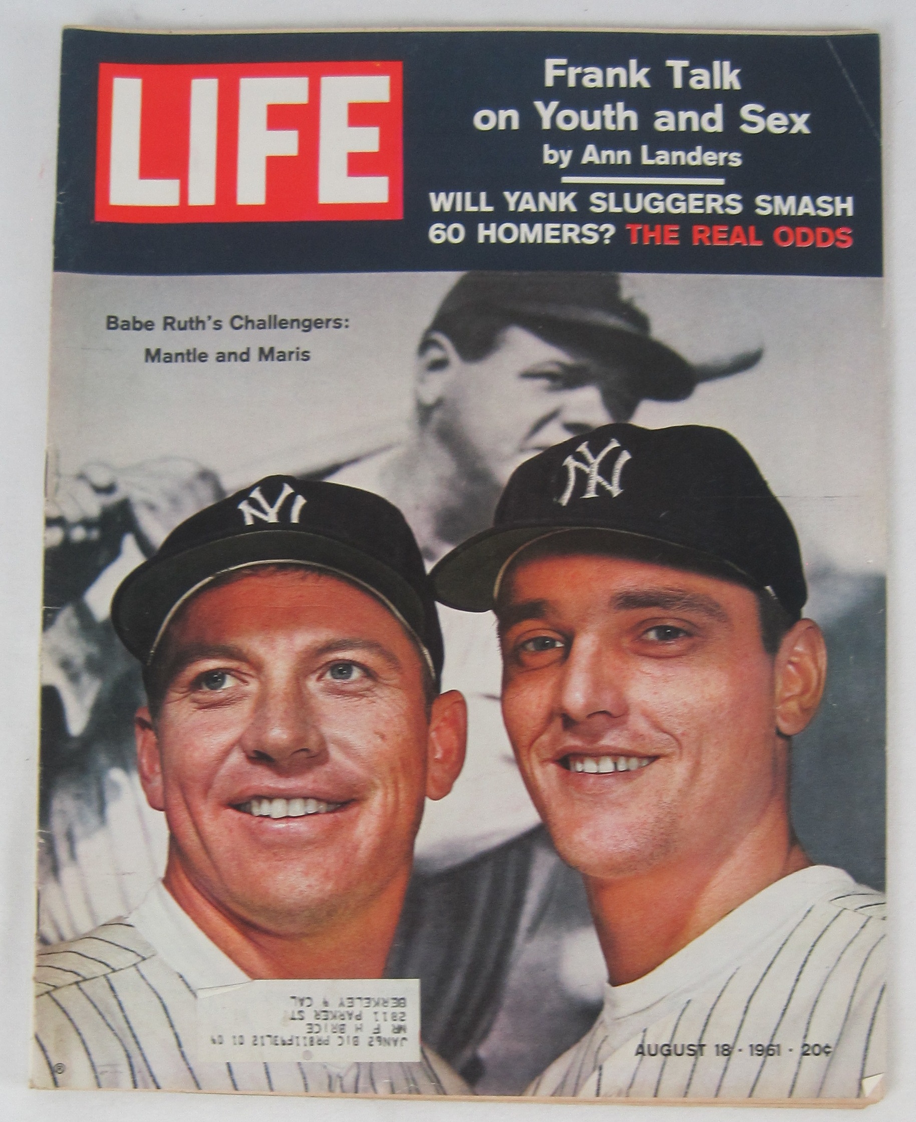 1961 Roger Maris & Mickey Mantle Signed LIFE Magazine