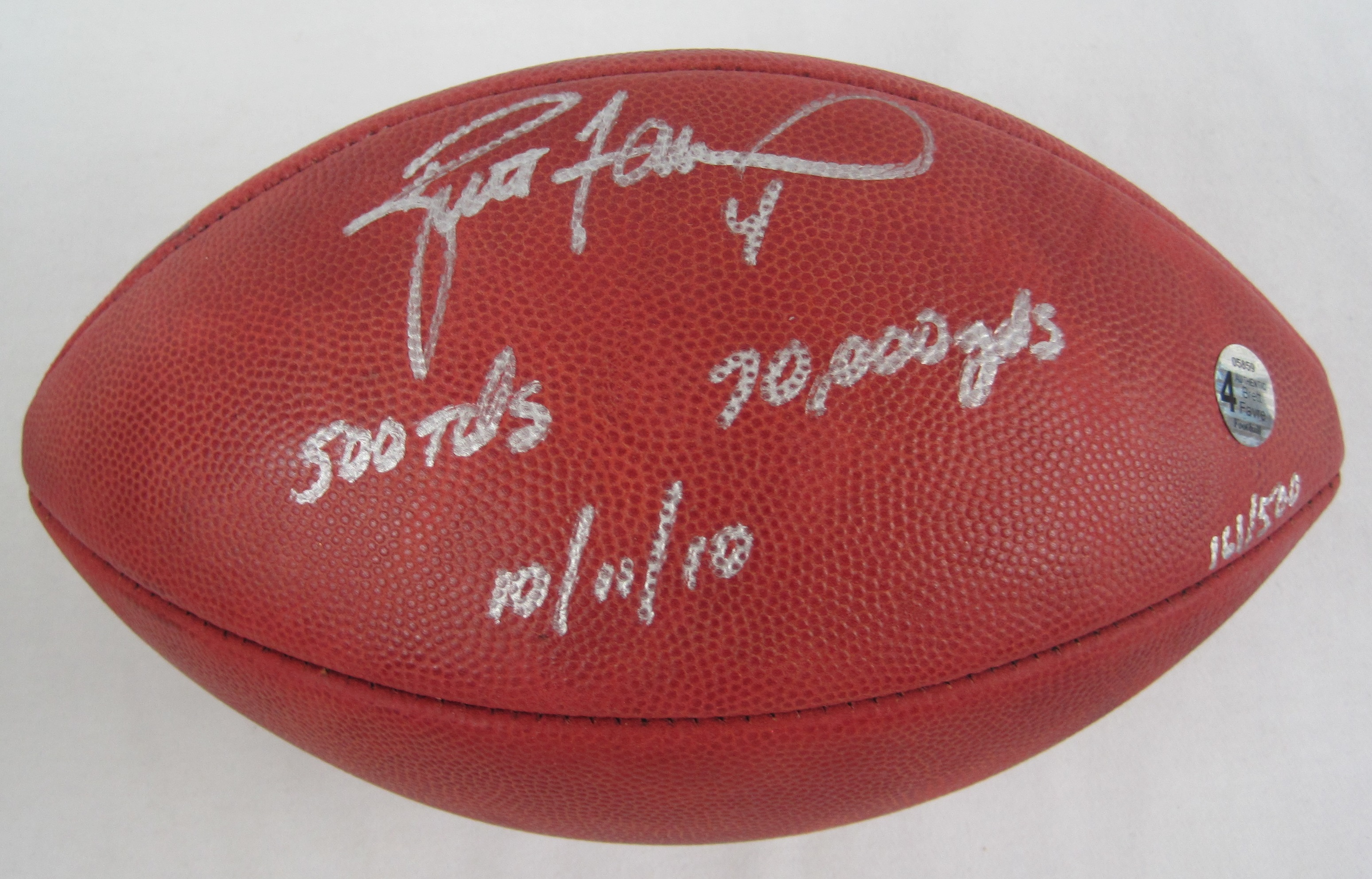 Lot Detail - Brett Favre Autographed & Inscribed LE Career Stat Football
