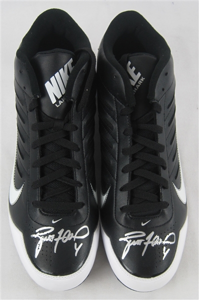 Brett Favre Dual Signed Football Cleats