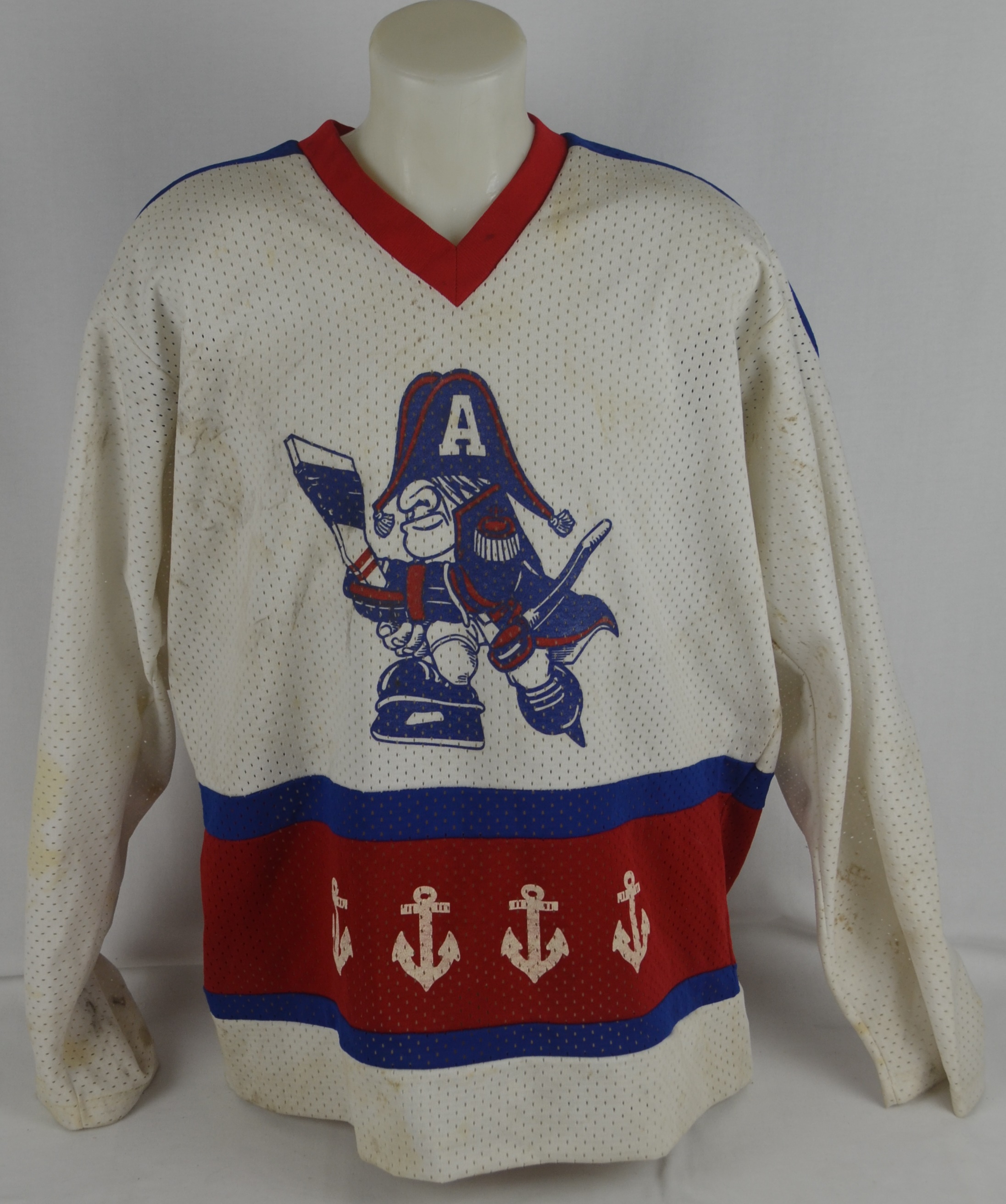 Lot Detail - Milwaukee Admirals Game Worn AHL Hockey Jersey w/Heavy Use