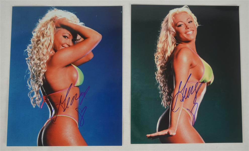 Gorgeous George Lot of 2 Autographed 8x10 Photos